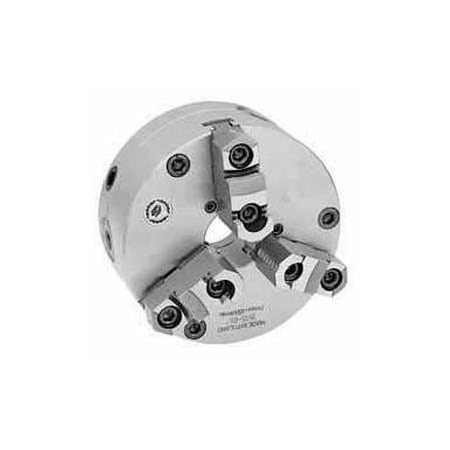 Bison Usa Bison 3-Jaw (2 Piece) SET-TRU Chuck Forged Steel, Plain Back, 5" Fine Adjustable 7-866-0500